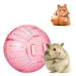 Western Era Hamster Exercise Ball Transparent, Attractive & Training Toy for Dwarf Hamsters or Other Small Pets to Reduce Boredom and Increase Activity (Pink)