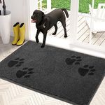 PURRUGS Dirt Trapper Doormat 80 x 120 cm, Non-Skid/Slip Machine Washable Entrance Rug, Shoes Scraper, Dog Door Mat, Super Absorbent Welcome mat for Muddy Wet Shoes and Paws