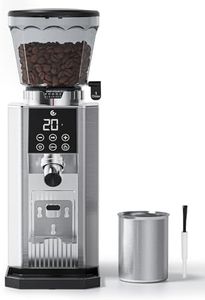 AMZCHEF Electric Conical Burr Coffee Grinder, 45 Precision Grind Settings, 300 Grams Capacity Coffee Bean Grinder with Memory Function and Funnel Activation for Drip, Espresso, French Press