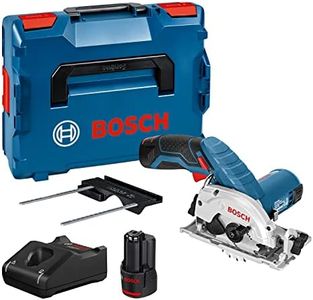 Bosch Professional 12V System Akku Kreissäge GKS 12V-26 (Sägeblatt-Ø: 85mm, inkl. 2x 3.0Ah Akku, Schnellladegerät GAL 12V-40, Einlage, L-BOXX)