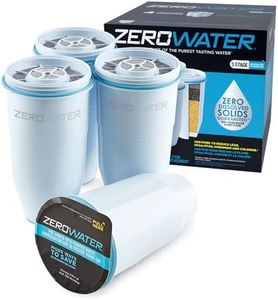 ZeroWater Official 5-Stage Water Filter for Replacement, NSF Certified to Reduce Lead, Other Heavy Metals and PFOA/PFOS, 4-Pack