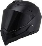 Woljay Dual Sport Off Road Motorcycle helmet Dirt Bike ATV D.O.T certified (M, Black)