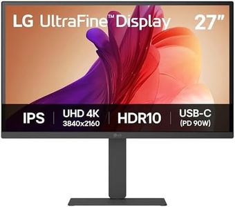 LG UltraFine Monitor 27U730A-B - 4K UHD IPS 27 inch, 60Hz, 5ms GtG, HDR10, Home/Office Display, Eye Care features, Built-in Speakers, HDMI, DisplayPort, USB-C with 90W PD, Black