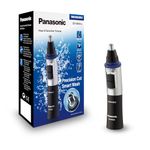 Panasonic ER-GN30 Wet & Dry Electric Facial Hair Ear and Nose Hair Trimmer for Men, Battery-Powered with 90 min operation, Black