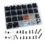 RC Screw Kit 1000pcs Universal Screws Assortment Set, RC Repair Kit for Traxxas Axial Arrma Redcat RC4WD HSP HPI SCX10 Losi 1/8 1/10 1/12 1/16 Scale Accessories