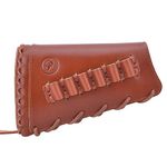 Handmade Cow Hide Leather Rifle Buttstock Retro Ammo Holder FOR .30-30 .308 .30-06, 45-70 (Brown)