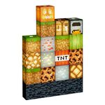 Minecraft Block Building Light 16 Rearrangeable Light Blocks and Bedrock Base Minecraft Bedroom Accessories Lamp Night Light