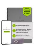 Rocketbook Fusion Reusable Digital Notebook - Smart Notepad A5 Grey, 7 Styles, To Do List, Daily Journal, Weekly & Monthly Planner, with Frixion Erasable Pen, Office Gadget Reduces Paper Waste
