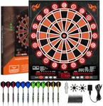VONEZONE Colonel Electronic Dartboard, Electronic Scoreboard Soft Head Dartboard Set,Light-up LCD Display, Dartboards for Adults with 12 Darts and Extra Tips,Power Adapter, up to 8 Players