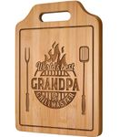 Acethrills Grandpa Gifts, Grandpa Fathers Day Gift - (31 × 22 × 1) cm Engraved Bamboo Cutting Board - Gifts for Grandpa from Granddaughter Grandson