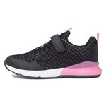 XL Glenrock Kids Black & Pink Easy Fasten Trainer - Size 12 Child UK - Black