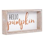 FESTWIND Fall Decorations Indoor, Hello Pumpkin Sign Fall Tiered Tray Decor, Farmhouse Fall Home Decor for Shelf, Mantel, Living Room, Table, Rustic Autumn, Harvest, Thanksgiving, October Decoration