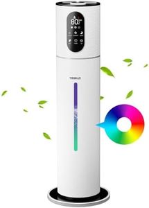 TEBILD Humidifiers for Bedroom Large Room, 9L/2.37Gal Ultrasonic Cool Mist Humidifier Top Fill Last Up to 52H with 360°Nozzle,Sleep Mode,Night Light,Quiet Large Humidifier for Baby,Home,Office