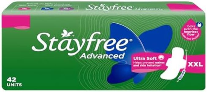 Stayfree Advanced XXL Ultra Soft Sanitary Pads for Women | 42 Soft Cotton Pads for All day Ultra Comfort | Locks Heavy flow | Prevent Rashes | Odour Control