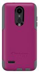 OtterBox Commuter Series Case for LG Aristo 3 / LG Aristo 2 / LG Tribute Dynasty/LG K8+ / LG Zone 4 / LG Fortune 2 / LG Risio 3 - Retail Packaging - Fuchsia Stone (Baton Rouge/Gunmetal Grey)