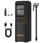 GOOLOO GT160 Tire Inflator Portable Air Compressor, 160PSI 2X Fast Portable Air Pump for Car Tires, 7500mAh Cordless Tire Pump with LED Light, USB Qucik Charge, Auto-Shutoff, for Car Motors Bike Ball