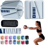 SPORTBIT Wrist Weights for Women - Pair of 1lb Platinum-Cured Silicone Wrist and Ankle Weights, Adjustable, Durable, Non-Slip Design, Ideal for Strength Training, Yoga, Running and Home Activities