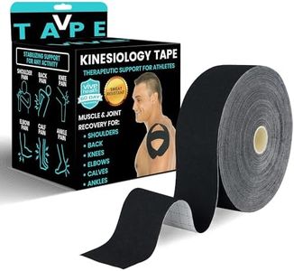 Vive Kinesiology Tape (105 Feet) - Therapeutic Athletic Support Tape - Uncut Kensio Roll - Muscle and Joint Recovery for Shoulder, Back, Knee, Elbow and Ankle Pain Relief - Waterproof for Sports