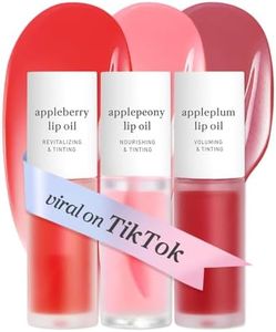 NOONI Korean Lip Oil Set - Appleberry, Applepeony & Appleplum - Long-Lasting, Moisturizing, Revitalizing - Waterproof, No Peel Off, Stocking Stuffers (3EA, 0.12 fl oz)