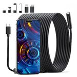 Aopick Endoscope Inspection Camera with Light, Borescope Sewer Snake Camera, 1080P 8 LED Lights Waterproof Drain Cable Scope Camera for Wall Duct Pipe Plumbing(32.8FT/10M, No WiFi Needed)