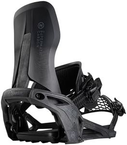 Nidecker Supermatic Snowboard First Universal, Dual-Entry, Automatic Binding - Comfortable and Reliable as a Regular Two-Strap Binding - Genuine Game Changer with its Drop in tech - XL - Carbon
