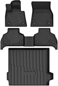 AUTOSAVER88 Floor Mats & Cargo Liner for BMW X5 2025 2024-2019 (Only for 5 Passenger), Custom Fit TPE BMW X5 All Weather Floor Liners and Trunk Mat, 1st & 2nd Row Mat Car Mats Set Accessories, Black