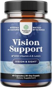 Complete Eye Health Supplement for Adults - Lutein 20mg Per Serving Eye Vitamins for Vision Dry Eyes Pressure and Blue Light Protection - Eye Supplement for Adults with Beta Carotene for Eyes