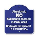Absolutely No Swimsuits Drinking is