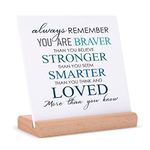 Inspirational Quotes Desk Decor Gifts for Women Men - Motivational Gifts for Employees Coworker Friends, Inspirational Gifts Cheer Up Gifts Thank You Gifts Plaque with Wooden Stand