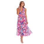 Mud Pie Women's, Pink, Indy Maxi Dress, Floral, Small