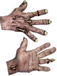 Ghoulish Zombie Flesh Coloured Hands Latex Halloween Gloves - One-Size