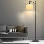 Standing Floor Lamp Tree Lamp Reading Light Tall Lamps Pole Lamp with Foot Switch for Living Room Bedroom Office Dining Room 165cm Length Black