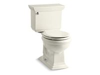 Kohler K-3933-96 Memoirs 1.28 GPF Two Piece Round Front Toilet Less Seat, Biscuit