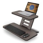 Standing Desk Attachment | Standing Desks | Wooden Standing Desk | Laptop Stand | Stand | Standing Desk Attachment | Lectern | Desk Top | Standing Desk Height Adjustable | Made in EU (Black)