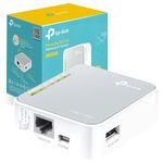 TP-Link Portable 3G/4G Wireless N Router, 1x 2.0 USB Port + 1xMicro USB Port, 1x Fast WAN/LAN Ports, WISP Mode, Travel-size Design, No sim card slot, No Configuration Required, UK Plug (TL-MR3020)