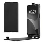 kwmobile Vertical Flip Case Compatible with Samsung Galaxy A16 5G - Case PU Leather Protective Flip Cover with Magnet - Black