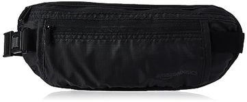 Amazon Basics RFID Travel Waist Belt Fanny Pack - Black