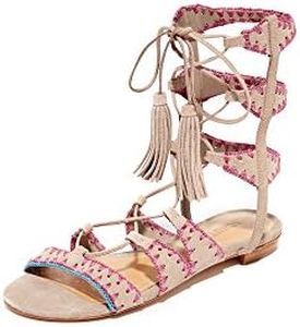 SCHUTZ womens Flats Sandals, Nude, 7.5