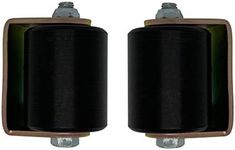 Slide Gate Guide Roller 3" Black Hard Nylon UHMW Rollers with C Bracket 2 Pack Rear Post Welded Assembly Heavy Duty Anti Tipping Sealed Ball Bearing Sliding Rolling Gates Guider - Eagle Rollers EG103