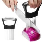 Tinkpin® 1 pc,s Onion Holder for Slicing, Lemon Slicer Onion Cutter for Slicing, Vegetable Cutter for Potato and Tomato, Avocados, Eggs, Food Slicer Assistant Tool for Slicing Fruit Lemon and Meat