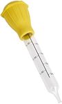 KitchenCraft KCBASTERGL Traditional Baster, Glass/Rubber, 30 cm, Yellow & Clear