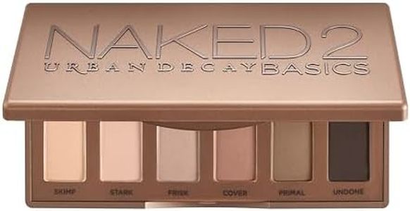 URBAN DECAY Naked 2 Basics Mini Eyeshadow Palette - 6 Matte Neutral Shadows, Long-lasting Wear, Multi-Use Powder for Eye, Contour, Brows, Ultra-Blendable Cool-Tone Shades, Travel Makeup with Mirror