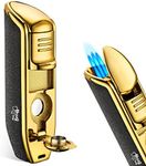 Tripple Torch Cigar Lighter - with Built in Cigar Punch