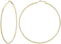 Gold Hoop Earrings for Women Large Hypoallergenic Lightweight 2MM Thin Big Hoops for Women Ladies Gold Plated 100MM