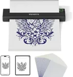 MUNBYN Tattoo Stencil Printer ITP05, Wireless Thermal Tattoo Printer with 20 Transfer Papers, Compatible with Android and iOS Phone/Tablet & PC, Tattoo Printer for Tattoo Artists & Beginners