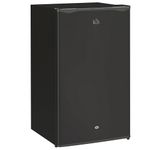 HOMCOM Under Counter Fridge, 91L Small Fridge with Lock, Chiller Box, Removable Shelf, Reversible Door, Adjustable Legs, Mini Refrigerator, Black