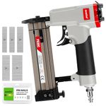 meite 23 Gauge Pin Nailer with 6000 Counts Nails (10 mm, 12 mm, 15 mm, 19 mm, 25 mm), Pneumatic Headless Pin Nail Gun, Accept 10 mm to 30 mm 23GA Pin Nails, Ideal for Cabinets, Crafts