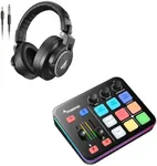 MAONO Gaming Audio Mixer G1 NEO + Studio Monitor Mixing DJ Headphones MH700