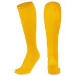 CHAMPRO Featherweight Socks, Single Pair, Adult Medium, Gold