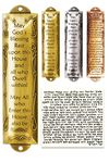 Garybank Set of 3 Mezuzah - Mezuzah with Scroll for Door, Jewish Mitzvah Door Mezuzah Case Metal Mezuza Plaque, Jewish Gifts, Hannukah Gifts, Mezzuzahs for Outside Door, House Warming Blessing Gift